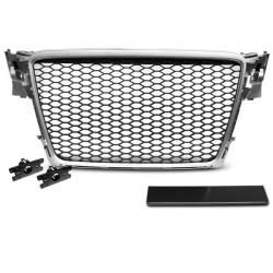 Grill AUDI A4 B8 08-11 SILVER RS-STYLE