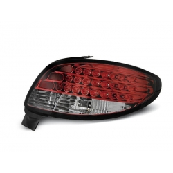 Lampy tylne PEUGEOT 206 10.98- RED WHITE LED
