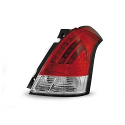 Lampy tylne SUZUKI SWIFT 05.05-10 RED WHITE LED