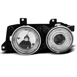 Lampy przednie BMW E32/E34 ANGEL EYES CHROME