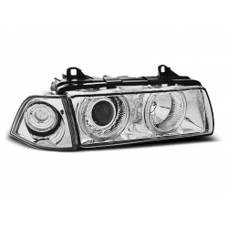 Lampy przednie BMW E36 12.90-08.99 ANGEL EYES CHROME