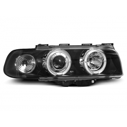 Lampy przednie BMW E38 06.94-08.98 ANGEL EYES BLACK