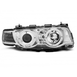 Lampy przednie BMW E38 09.98-07.01 ANGEL EYES CHROME XENON