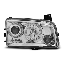 Lampy przednie DODGE CHARGER LX 06-10 ANGEL EYES CCFL CHROME