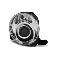Lampy przednie FIAT 500 07-15 CHROME LED