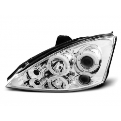 Lampy przednie FORD FOCUS 11.01-10.04 ANGEL EYES CHROME