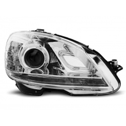 Lampy przednie MERCEDES W204 07-10 TRUE DRL CHROME