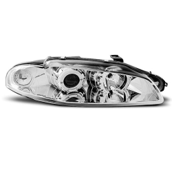Lampy przednie MITSUBISHI ECLIPSE 97-12.98 ANGEL EYES CHROME