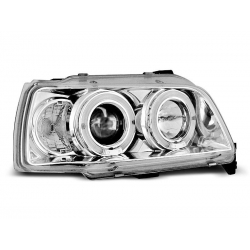 Lampy przednie RENAULT CLIO 06.90-95 ANGEL EYES CHROME