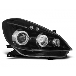 Lampy przednie RENAULT CLIO 3 05-09 BLACK ANGEL EYES