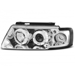 Lampy przednie VW PASSAT B5 3B 11.96-08.00 ANGEL EYES CHROME