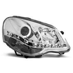 Lampy przednie VW POLO 9N3 04.05-09 DAYLIGHT CHROME