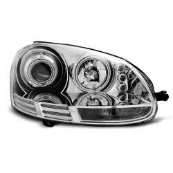 Lampy przednie VW GOLF 5 10.03-09 ANGEL EYES CCFL CHROME