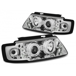 Lampy przednie VW PASSAT B5 3B 11.96-08.00 ANGEL EYES CCFL CHROME