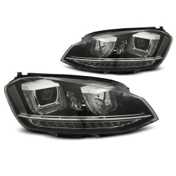 Lampy przednie VW GOLF 7 11.12-17 U-TYPE BLACK DRL