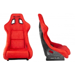 Fotel sportowy SLIDE KS2 Premium Red Welur Black Glitter