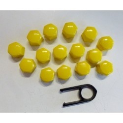 Nakładki na śruby 19mm żółte