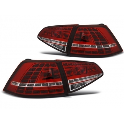 LAMPY TYŁ VW GOLF 7 13-17 RED WHITE LED GTI LOOK SEQ
