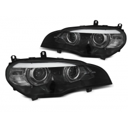 LAMPY PRZEDNIE BMW X5 E70 07-10 AE DRL LED BLACK AFS HID