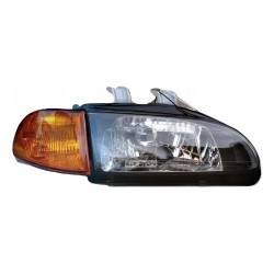 Civic 92-95 2/3D Reflektory + kierunkowskazy (clear black + amber) JDM