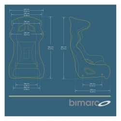 Fotel Sportowy Kubełkowy BIMARCO DYNAMIC CZARNY