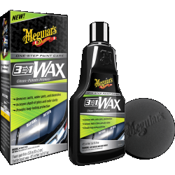 Meguiars 3 in 1 Wax - Wosk samochodowy 3 w 1 (czyści, nabłyszcza i zabezpiecza lakier) 473ml