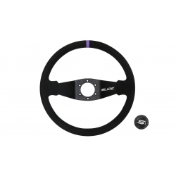 Kierownica SLIDE 350mm offset:90mm Zamsz Purple Strip