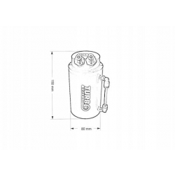 Oil catch tank 0.7L 18/19mm TurboWorks Red