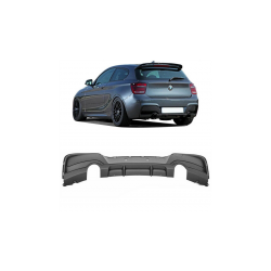 Tylny dyfuzor Matt Black  BMW 1 (F20, F21) Hatchback przed liftem 2011-2015