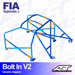 Klatka bezpieczeństwa PEUGEOT 205 (Ph 1/2) 3-drzwiowa Hatchback skręcana w V2