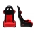 Fotel Sportowy Bimarco Futura Welur Black/Red FIA