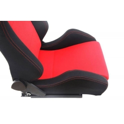 Fotel sportowy R-LOOK Welur Black Red