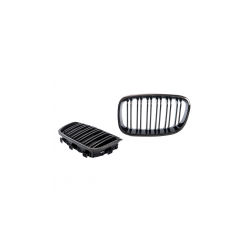Grill sportowy podwójne żeberka Carbon Look  BMW 1 (F20, F21) Hatchback przed liftem 2011-2015