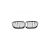 Grill sportowy podwójne żeberka Carbon Look  BMW 1 (F20, F21) Hatchback przed liftem 2011-2015