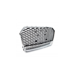 Grill sportowy Silver & Gloss Black  AUDI A6 C7 (4G) Sedan Avant Facelift 2015-2018