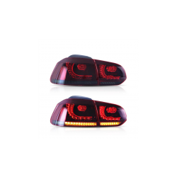 Zestaw Lamp Tylnych Dynamic LED Red Smoke  VW GOLF VI 2008-2012