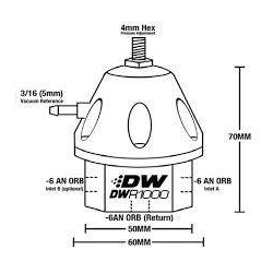 Regulator Ciśnienia Paliwa DeatschWerks DWR1000 AN6