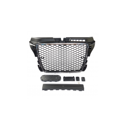 Grill sportowy Chrome & Black z PDC  AUDI A3 (8P) Sportback Hatchback Cabrio Facelift 2008-2012