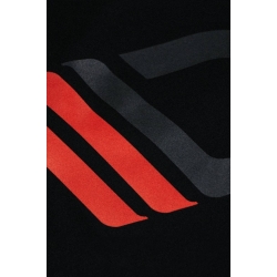 Męski t-shirt czarny z czerwonym logo
