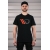 Męski t-shirt czarny z czerwonym logo