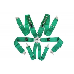 Pasy sportowe 6p 3" Green - Takata Replica harness