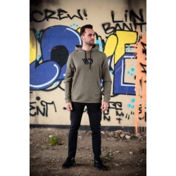 Męska bluza khaki z kapturem