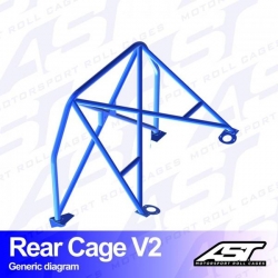 Roll Bar AUDI A3 / S3 (8P) 3-drzwiowa Hatchback Quattro tylna klatka V2
