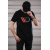 Męski t-shirt czarny z czerwonym logo