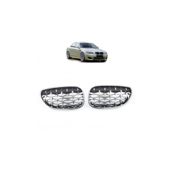 Grill sportowy Gloss Black & Chrome  BMW 5 (E60) Sedan (E61) Touring 2003-2010
