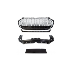 Grill sportowy Silver Matt & Gloss Black  AUDI Q5 (FY) SUV Sportback Facelift 2021-obecnie