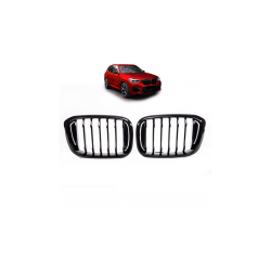 Grill sportowy pojedyncze żeberka Gloss Black  BMW X3 (G01, F97) X4 (G02, F98) przed liftem 2017-2021
