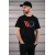 Męski t-shirt czarny z czerwonym logo