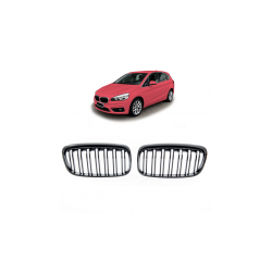 Grill sportowy podwójne żeberka Gloss Black  BMW 2 (F45) Active Tourer przed liftem 2014-2018