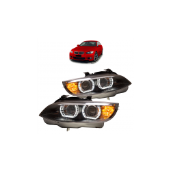 Zestaw Lamp Xenon Black RHD DRL  BMW 3 (E92) Coupe (E93) Cabrio przed liftem 2007-2010